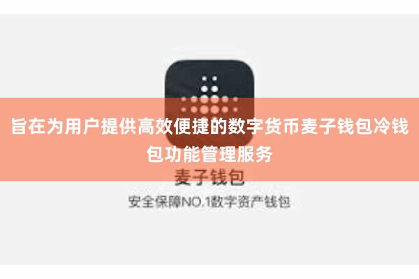 旨在为用户提供高效便捷的数字货币麦子钱包冷钱包功能管理服务