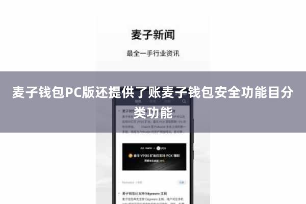 麦子钱包PC版还提供了账麦子钱包安全功能目分类功能