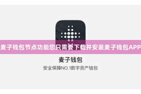 麦子钱包节点功能您只需要下载并安装麦子钱包APP