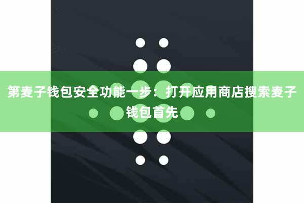 第麦子钱包安全功能一步：打开应用商店搜索麦子钱包首先