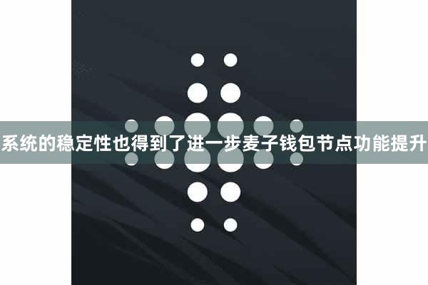 系统的稳定性也得到了进一步麦子钱包节点功能提升